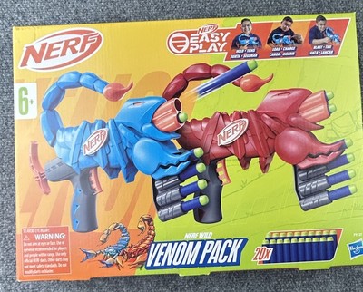 Nerf Wild Venompack, Includes 2 Easy Play Nerf Blasters, Scorpion Designs New