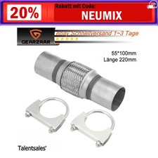 Flexrohr Edelstahl 55x100 mit 2x Schellen für AUDI A3 A4 B5 A6 VW PASSAT 3B 1.8T