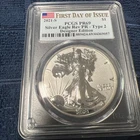 2021 $1 American Silver Eagle Reverse Proof Type 2 PCGS PR69 FD - Blue Flag
