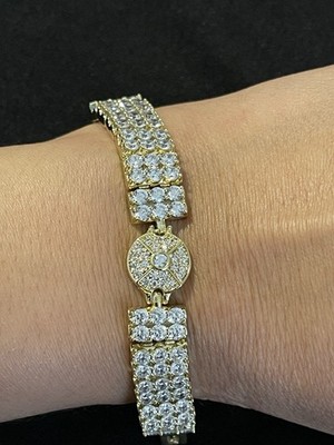 14k Gold Plated  Women s Zirconia Bracelet