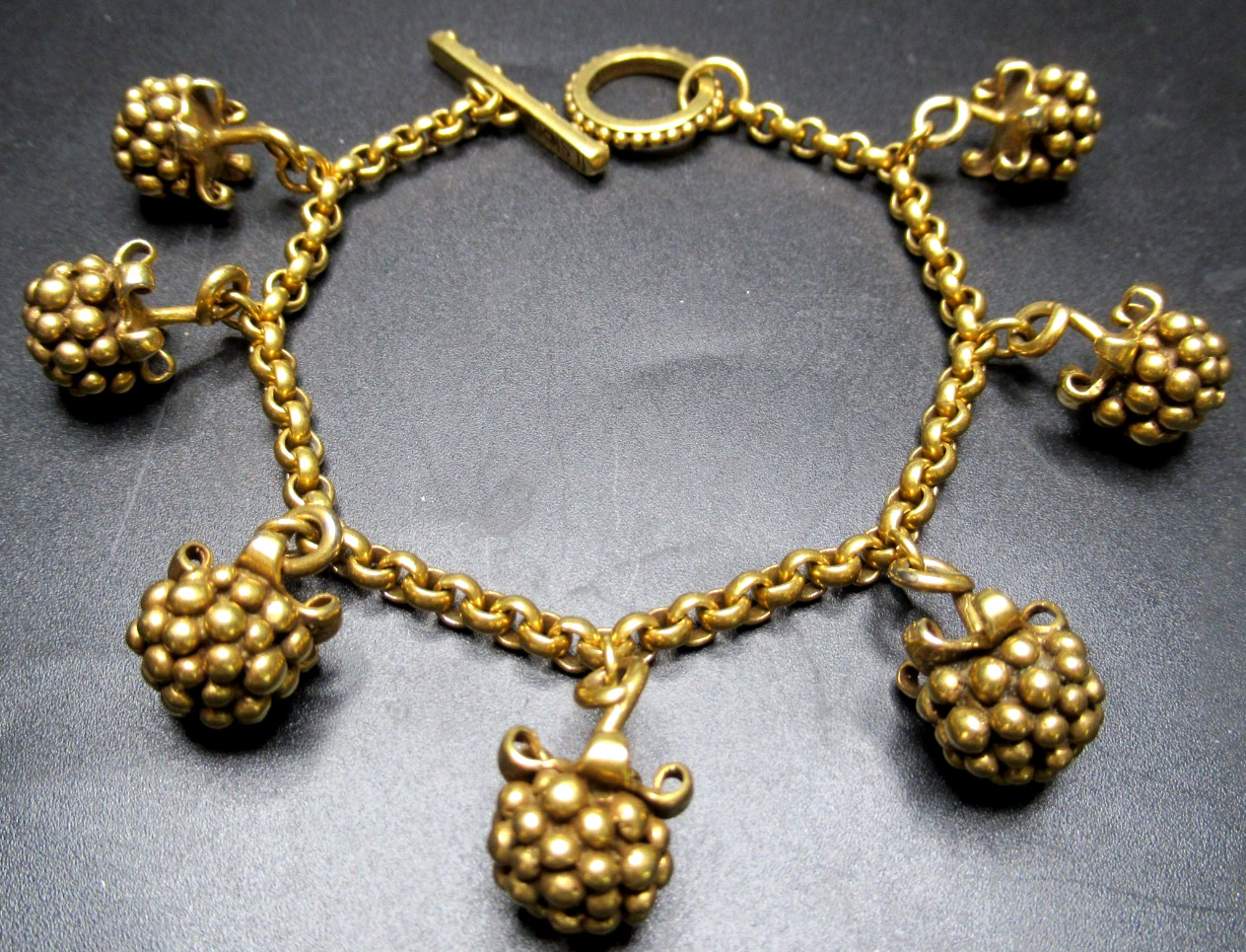 1992 LS Designer Signed Dangling Raspberry  Vinta… - image 1