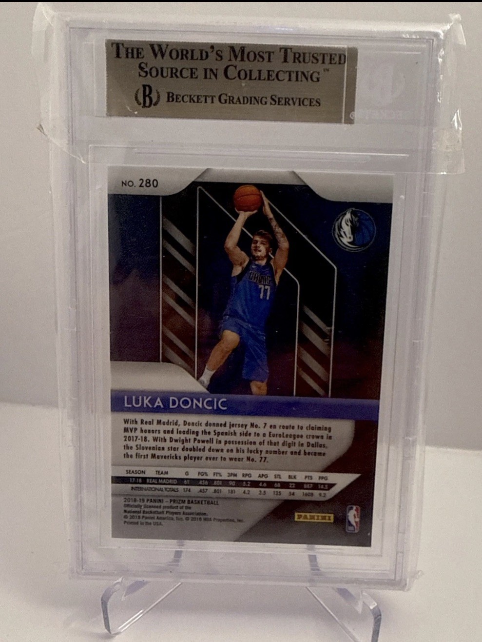 2018-19 Panini Prizm Luka Doncic RC #280 BGS 9.5 Gem Mint Rookie Mavericks 🔥  view 2