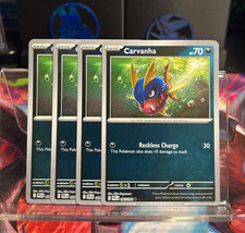 [4x Playset] Carvanha 060/094 ME02: Phantasmal Flames Pokemon TCG REVERSE HOLO