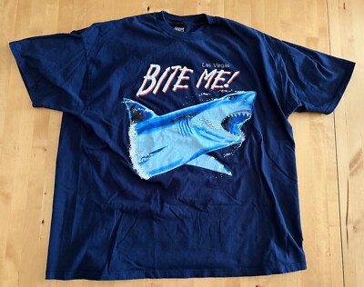 Vintage Las Vegas Bite Me 90 s T-shirt Shark Week Collectible Jaws X-Large XL