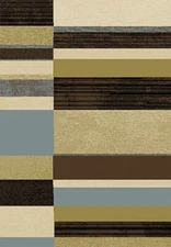 2x7 Home Dynamix Multi-Color Geometric Lines Runner 815-996 - Aprx 1' 9" x 7' 2"