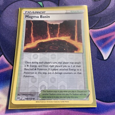 Pokémon TCG Magmabecken Schwert & Schild: Brillante Sterne 144/172 umgekehrtes Holo...