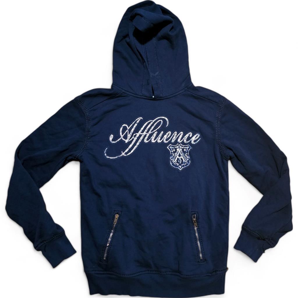 New Men's Affluence by Affliction Navy Blue Long Sleeve Zip Up