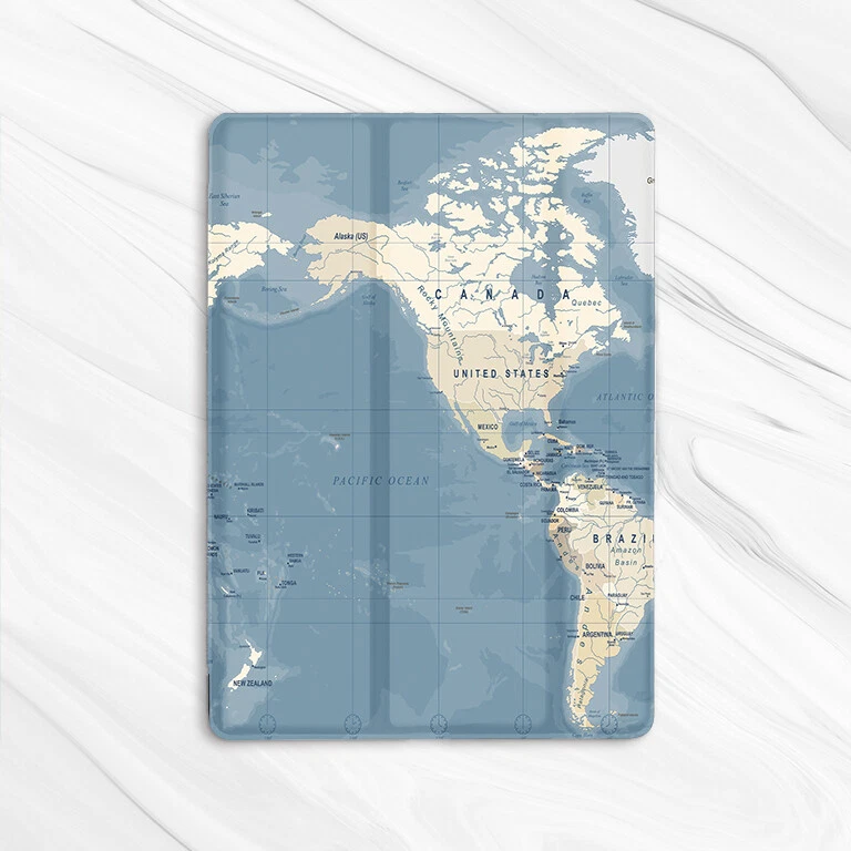 World Map Vintage Nautical Case For iPad 10.2 Air 3 4 5 Pro 9.7 11 12.9 Mini - Image 3 of 3