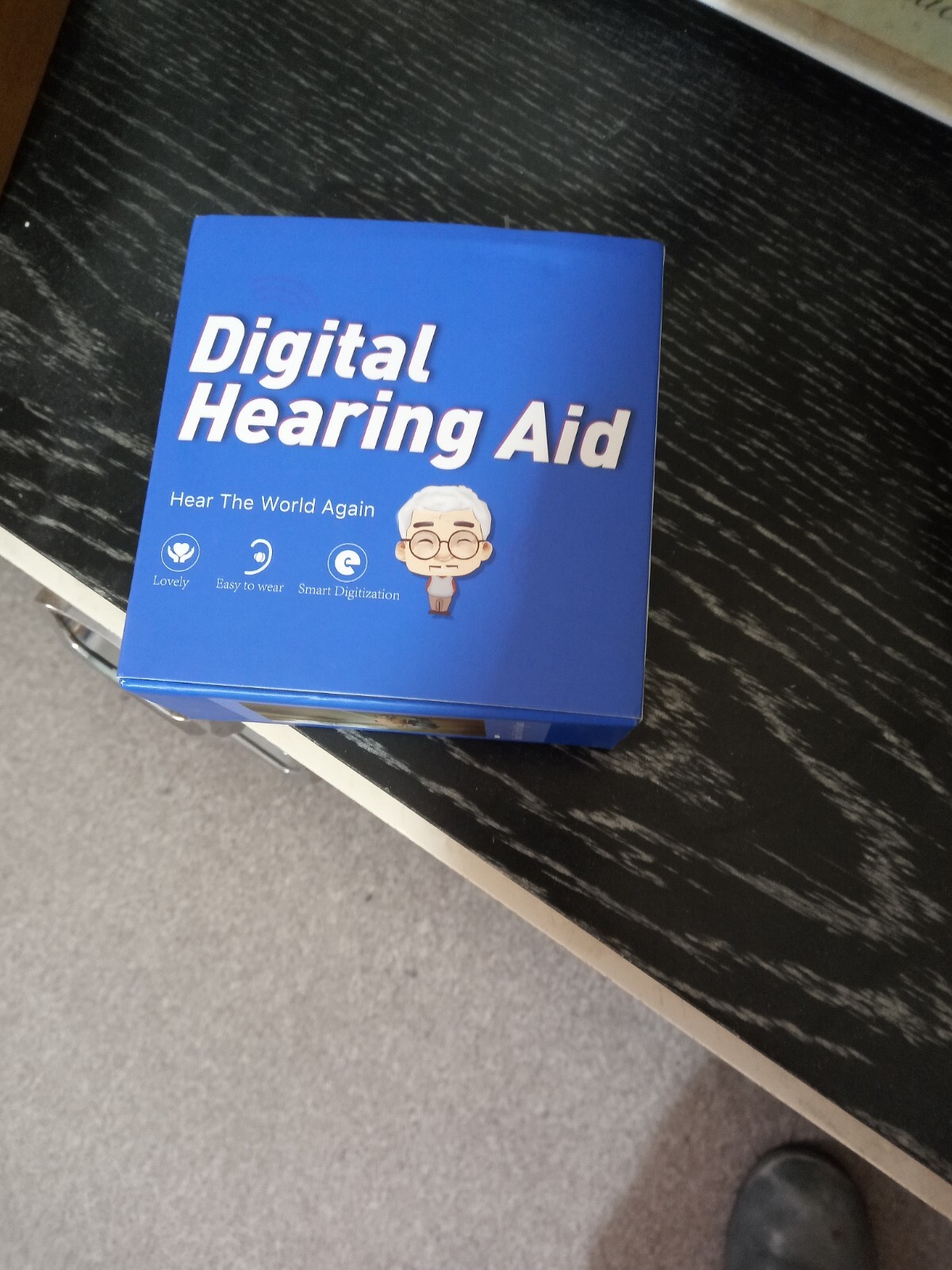 1 pair digital hearing aids rechargeable with usb charging box brand