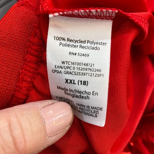 Celebrate Tulle Skirt Youth Girl XXL (18) Red Foil Heart Valentines Tutu Dance - Picture 9 of 10