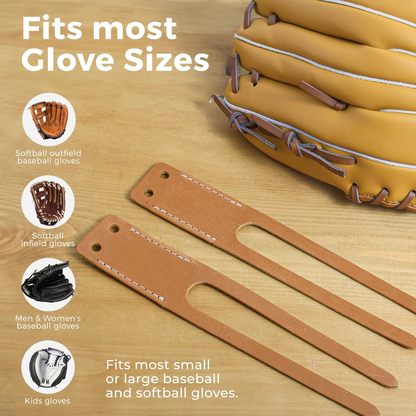 TOFL Baseball Glove Thumb and Pinky Replacement Leather Loops | Durable Laces...