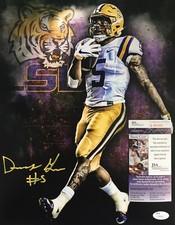 Derrius Guice LSU Tigers Signed 11x14 Autographed Photo JSA COA N10 Redskins