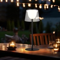 Tischleuchte Tischlampe AußEn Innen Touchdimmer Akku Gartenlampe Led H 34 Cm