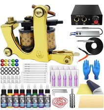 Wormhole Tattoo Kit for Beginners, Power Supply Kit, 8 Tattoo Inks TK014