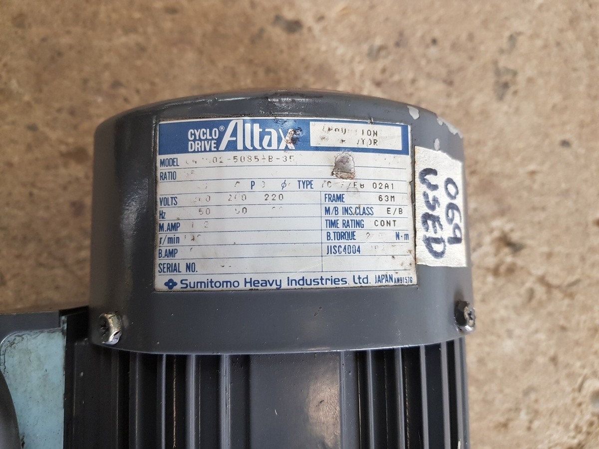 Sumitomo cyclo drive altax cnvm02-5085-b-35 gearmotor | eBay