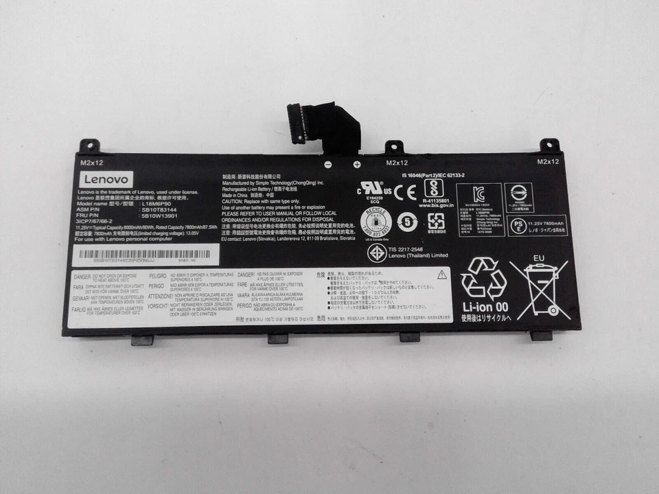 Batería Original L18M6P90 para Lenovo ThinkPad P53 L18C6P90 02DL028 02DL029 Series Foto 2 de 3
