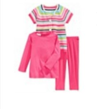 Baby Girls' 3-Piece Sweater, Top, Leggings Set
