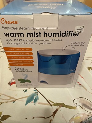 Crane EE-5202H 0.5 Gal. Warm Mist Humidifier - White