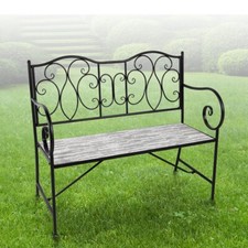 Mosaik Bank Gartenbank Parkbank Sitzbank Keramik Gartenmöbel Eisenbank