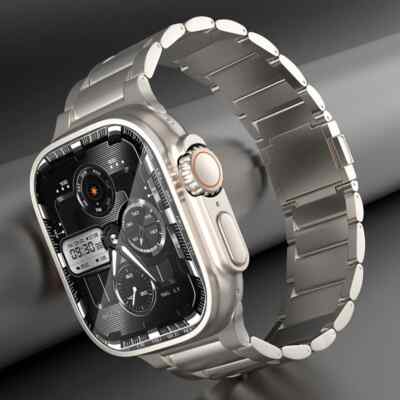 Magnetic Titanium Metal Watch Band Wrist Strap for Apple Watch Ultra &1  49mm