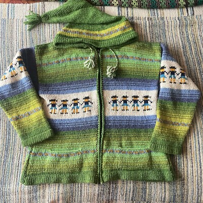 Handmade Wool Pixie Hood Cardigan UK