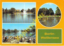 Berlin-Ost AK Weißensee Badestelle Gaststätte Ansichtskarte 80er Jahre
