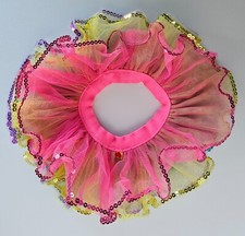 Build A Bear RAINBOW SKIRT Reversable 5 Layer Tulle Sequins Tutu BAB