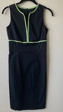 Women Express Stretch Dress 2 Black And Green Sleeves