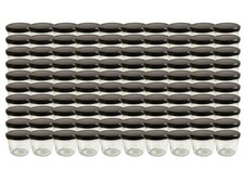100 x Sturzgläser 230 ml Marmeladenglas Einmachglas Schwarz Einweckgläser 