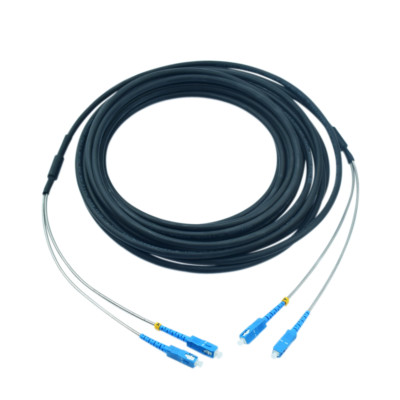 30M Outdoor 2 Strand Field Fiber Patch Cord SC to SC  SC-SC SM 9/125  Duplex
