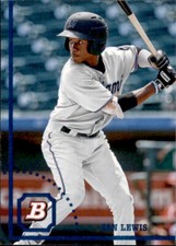 2022 BOWMAN HERITAGE BLUE FOIL MIAMI MARLINS - IAN LEWIS #BHP-91