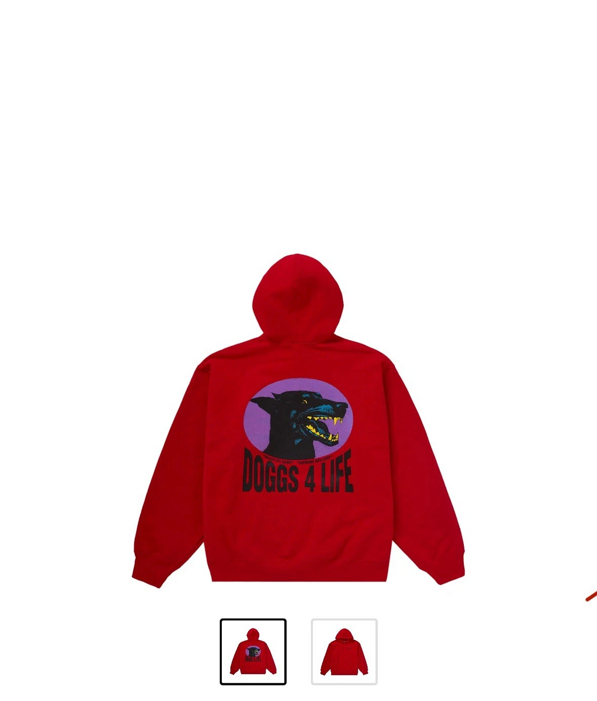 SWEAT SHIRT À CAPUCHE SUPREME DOGGS MOYEN