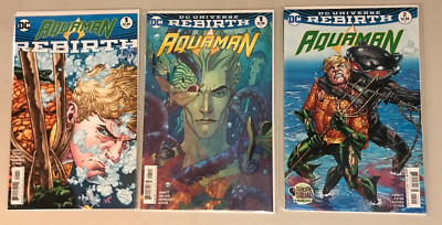 AQUAMAN #1 #2 & REBIRTH #1 NM DC COMIC RUN LOT  2016