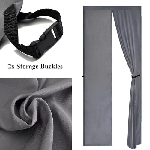 Thermal Insulated Door Curtain, Thicker Layered Fabric Doorway