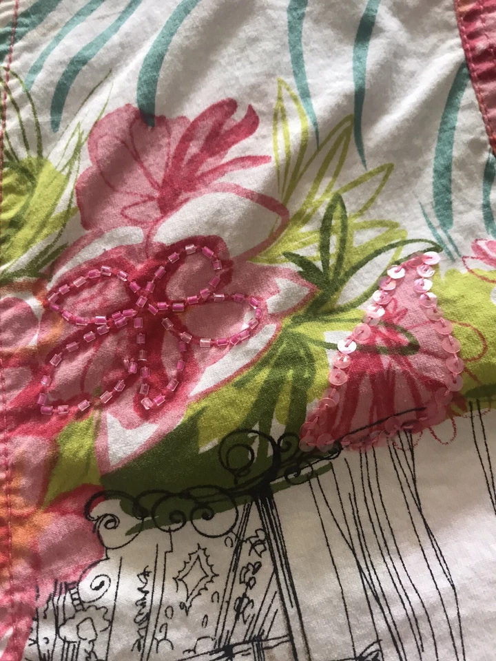 Minifalda acampanada de algodón Haven para niñas talla 6x cintura elástica lentejuelas Foto 2 de 4