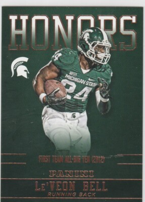 LE'VEON BELL 2016 MICHIGAN STATE COLLEGIATE HONORS INSERT LVB-MSU $1 DEALS!