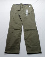 Tommy Hilfiger Women's Flex Waverly Sateen Skinny Pants CG2 Thyme Size 14 NWT