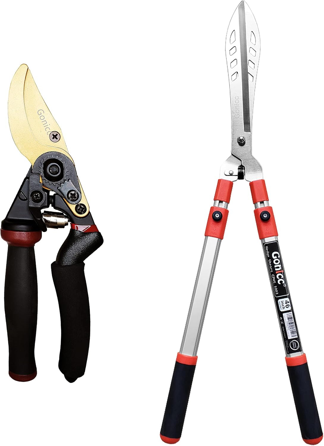 Professional Pruning Shears & Adjustable Hedge Shears with S