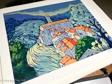 Cecil Everley Limited Edition Signed Serigraph, Villefranche, France, Nice!
