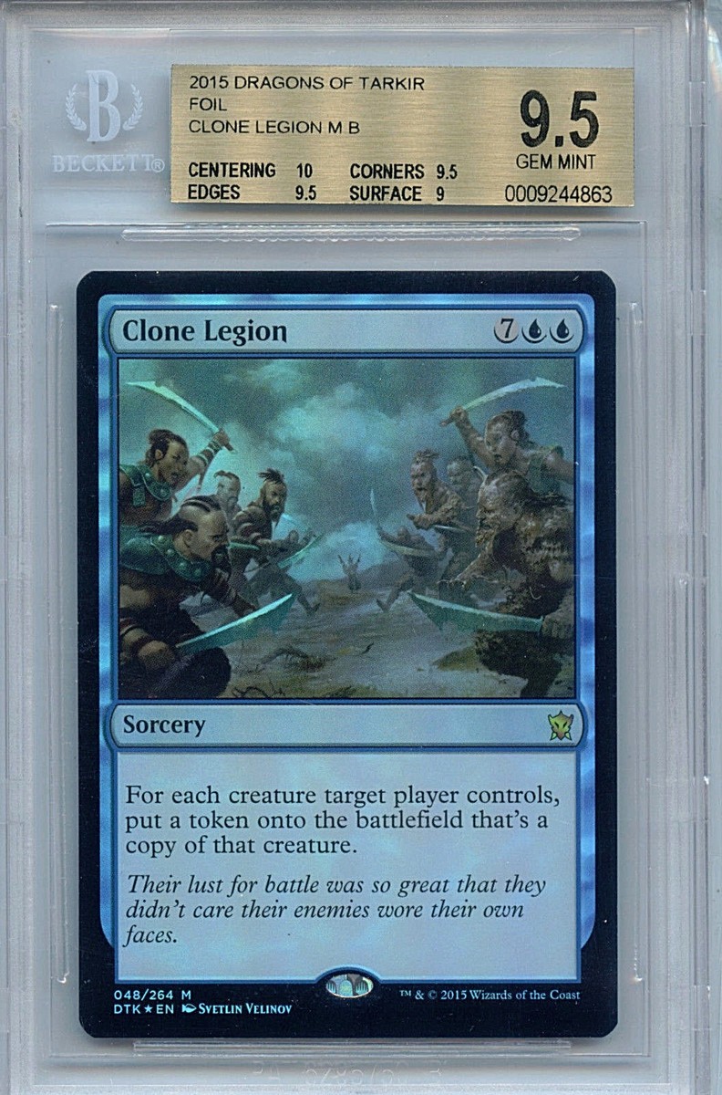 MTG Clone Legion BGS 9.5 GM Dragons of Tarkir Mystic Foil Magic