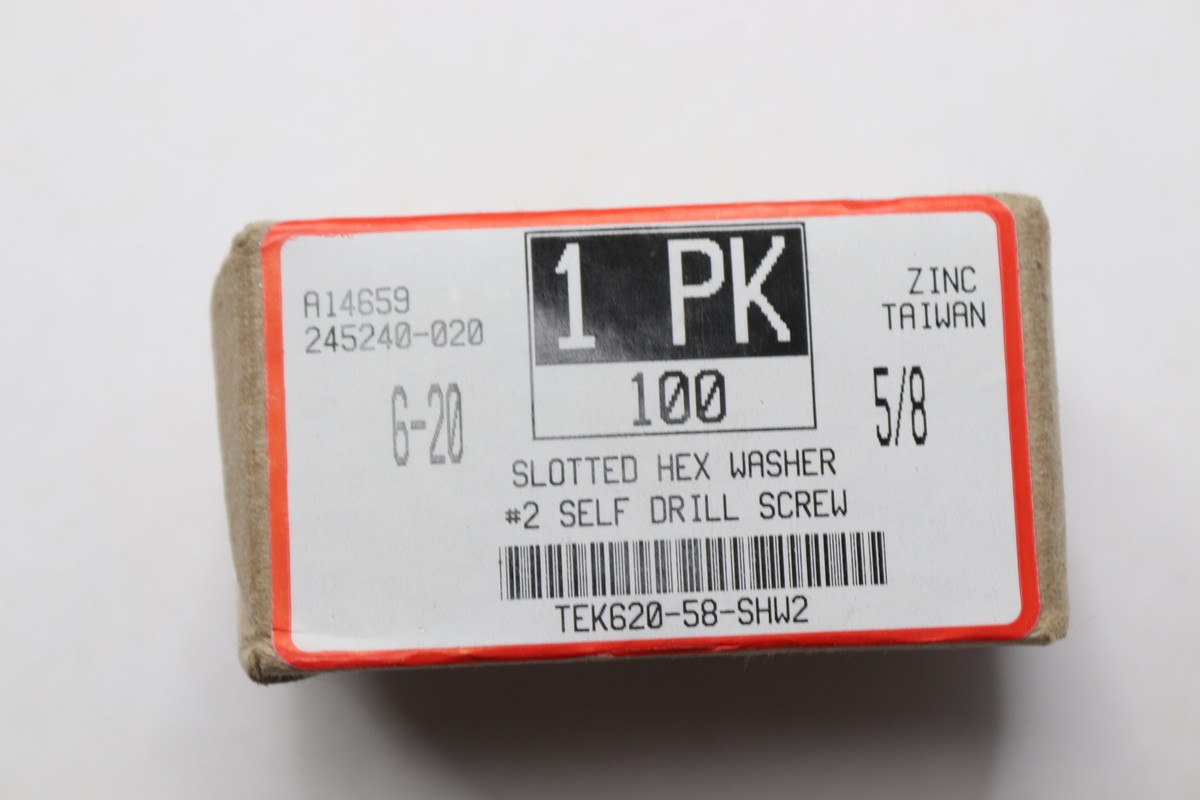 ASMC Self Drill Screw Slot Hex Washer #6-20 x 5/8