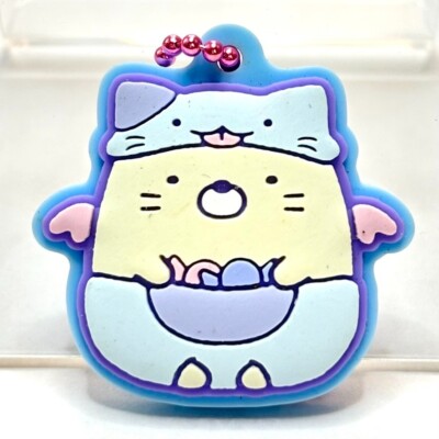 Neko Cat Sumikkogurashi mini Rubber Mascot Strap Key Chain JAPAN ANIME San-X