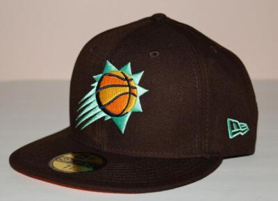 59Fifty New Era Fitted Hat Cap PHOENIX SUNS NBA BURNT WOOD Brown