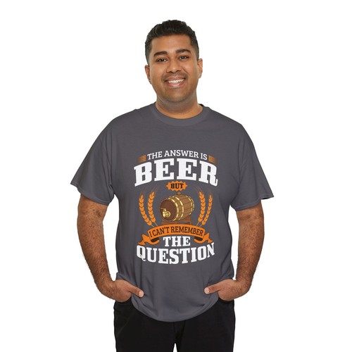 Camiseta Beer Drinking Cerveza Unisex Algodón Pesado 'La Pregunta' - Imagen 71 de 90