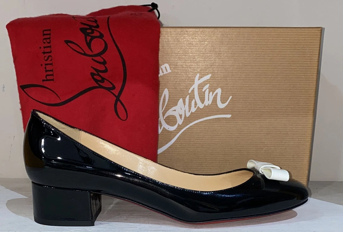 Rædsel Vulkan Spild Shoes Ballerina Woman Christian Louboutin Patent Black Size Eu 37 | eBay