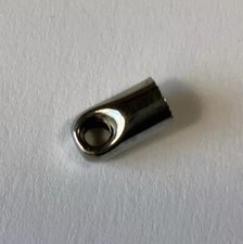 Lot of 100 pcs. 4mm / 3/8 Silver Tone Metal Cord Ends for Necklace or Bracelet