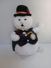 Vintage Sam the Snowman 8" Plush Ornament Rudolph Series Stuffins Beanbag Toy