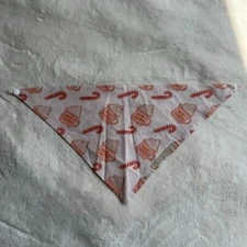 NWT Loic by Design Christmas Dog Bandana with Candy Canes, Pink + Red, Size M