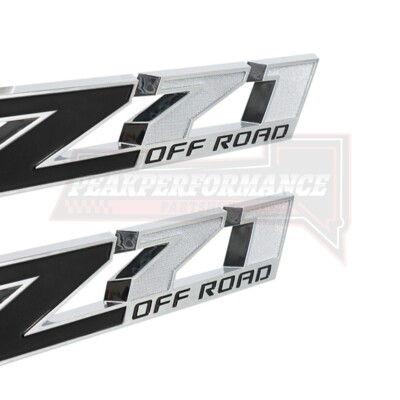 Front Door Left Right 2017-23 For z71 Off Road Emblems Badge Black Chrome 10inch