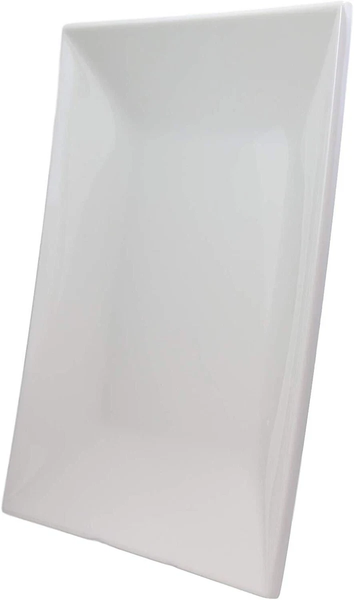 White square top melamine plates